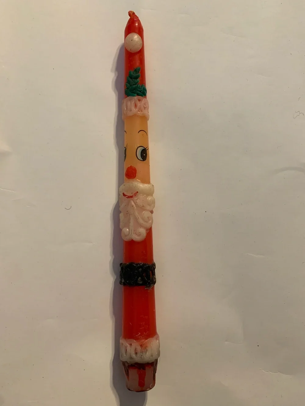 1 Pc. Santa Claus Taper Candle Anthropomorphic Kitschy Christmas 3-D 10